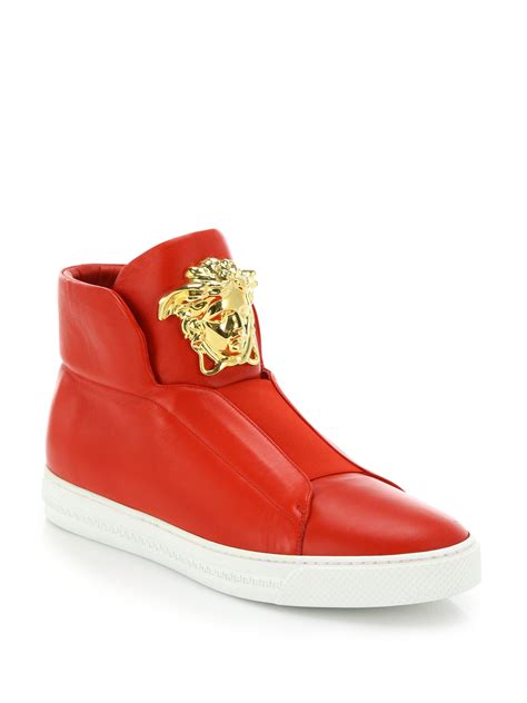 all red versace shoes